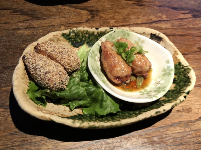 Tsukuneya Robata Grill B'z ハワイ つくね家レビュー・感想 料理 ごま生つくね ネギポン酢生つくね