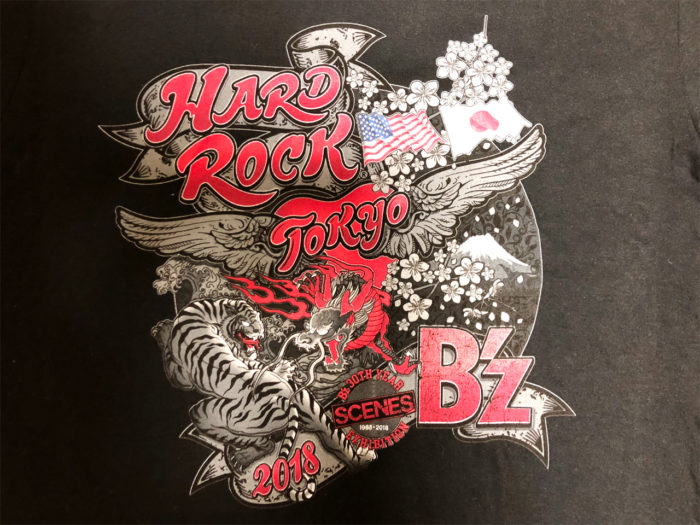 B'z エキシビジョン SCEANS グッズ HARD ROCK CAFE Tシャツ ロゴ