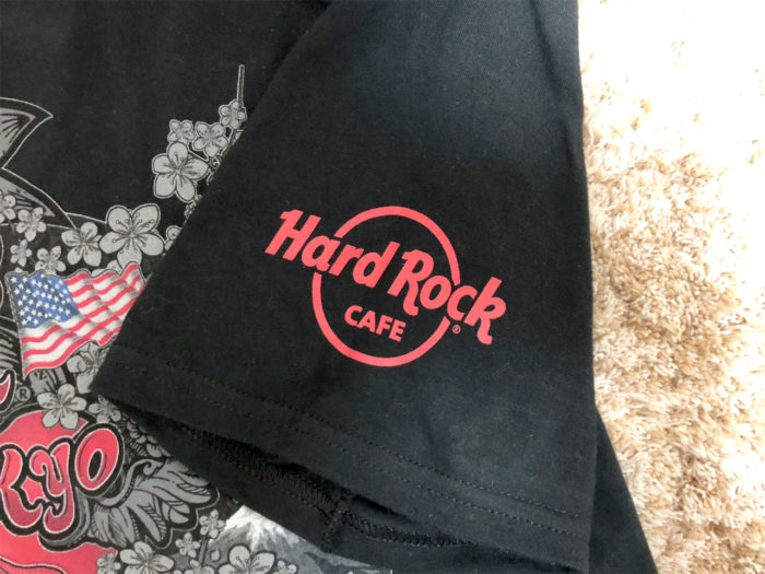 B'z エキシビジョン SCEANS グッズ HARD ROCK CAFE Tシャツ 左袖ロゴ