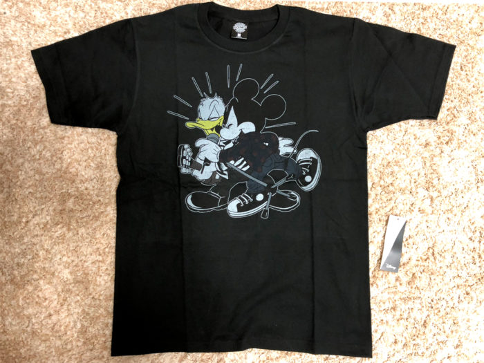 B'z Disney コラボTシャツA（黒）正面イラスト