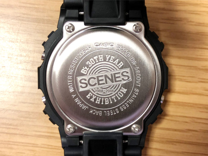 B'z × G-SHOCK DW-5600 “LIMITED MODEL”（ブラック）レビュー･感想 30周年 exhibition 時計の裏面