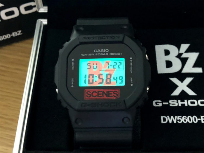 B'z × G-SHOCK DW-5600 “LIMITED MODEL”（ブラック）レビュー･感想 30周年 exhibition バックライト