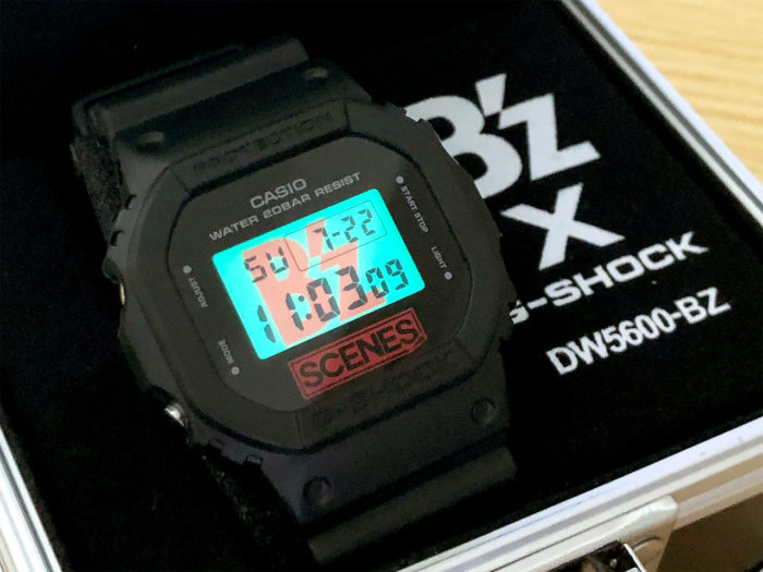 B'z × G-SHOCK DW-5600 “LIMITED MODEL”（ブラック）レビュー･感想 30周年 exhibition バックライト