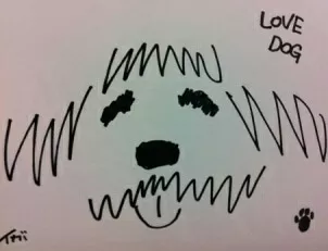 B'z稲葉さん直筆イラスト愛犬バブ
