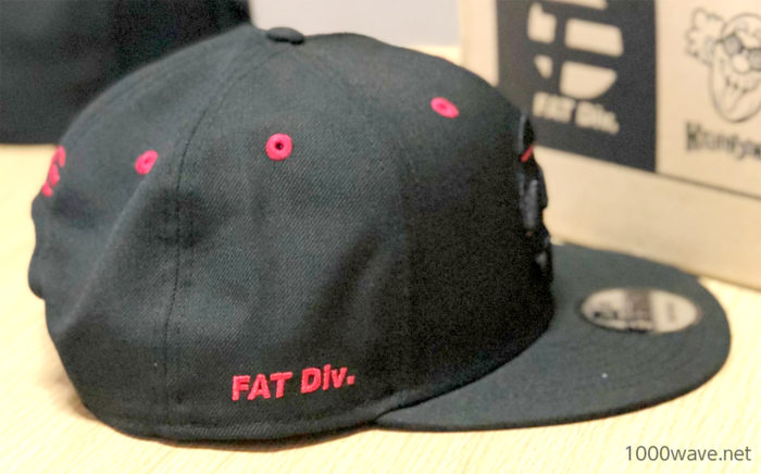 NEW ERA x FAT Div. Collaboration Cap ニューエラコラボキャップレビュー･感想 右側のFAT Div.の刺繍