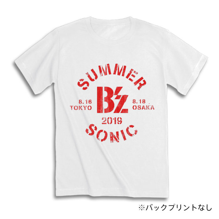 会場限定販売サマソニ×B'zコラボTシャツ ホワイト