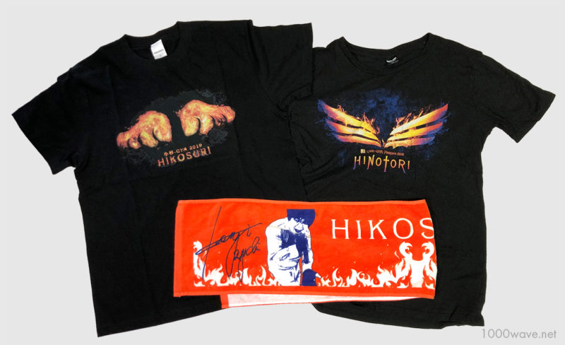 小杉GYM2019 HIKOSURI TシャツとマフラータオルとHINOTORI Tシャツ