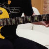 B'z松本さん「GO FURTHER」をGibson Les Paul Canary Yellow 2018で演奏 Gibson Thunderbird Tシャツ着用