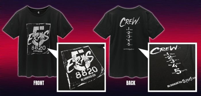 B’z SHOWCASE 2020 -5 ERAS 8820- スタッフTシャツ受注販売決定