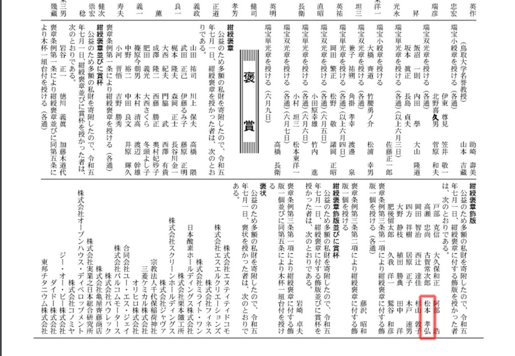 B'z 松本孝弘2度目の「紺綬褒章」受章!